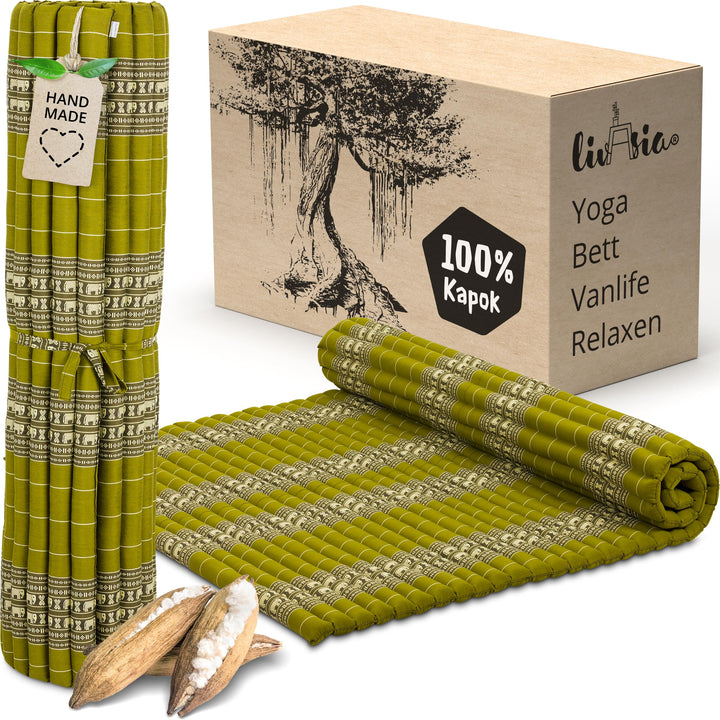 Asia WOHNSTUDIO livasia Rollmatte XXL breit Doppelbett - 200x145x4,5cm - Gästebett Gästematratze 2 P