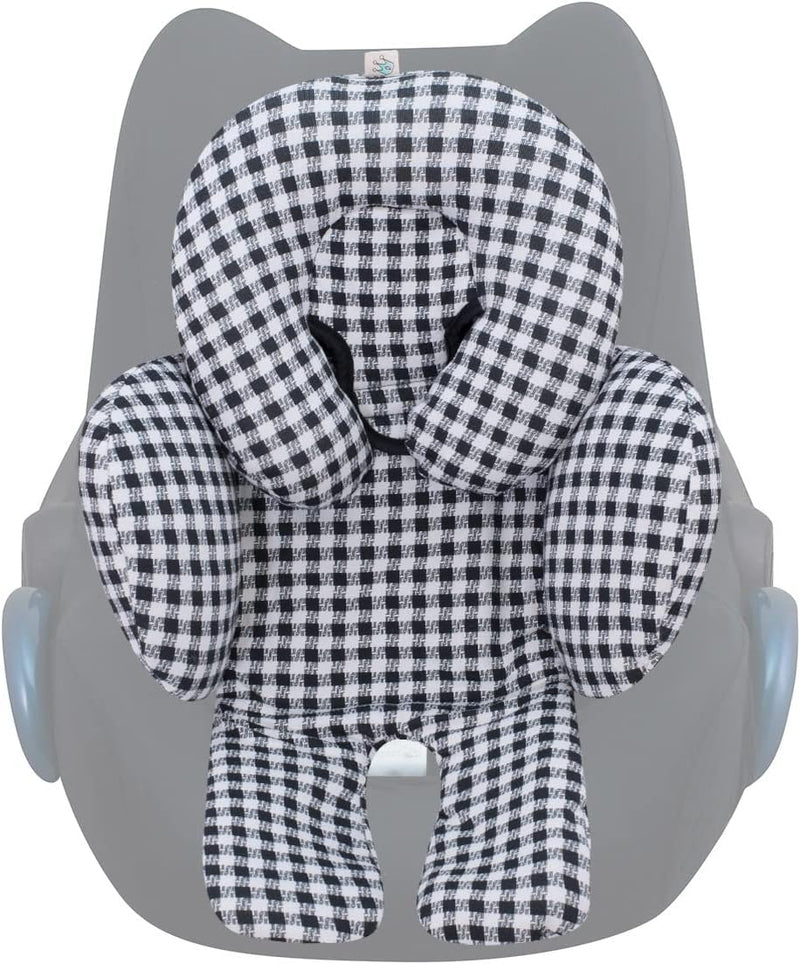 JYOKO Kids Sitzverkleinerer Antiallergikum Universal Baby 100% Baumwolle (Vichy, Enthält eine Kopf-