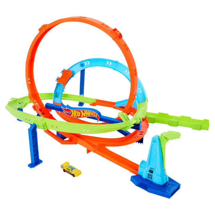HOT WHEELS Let's Race Netflix - Looping-Zyklon-Challenge - Action-Trackset mit 2 Spielmöglichkeiten,