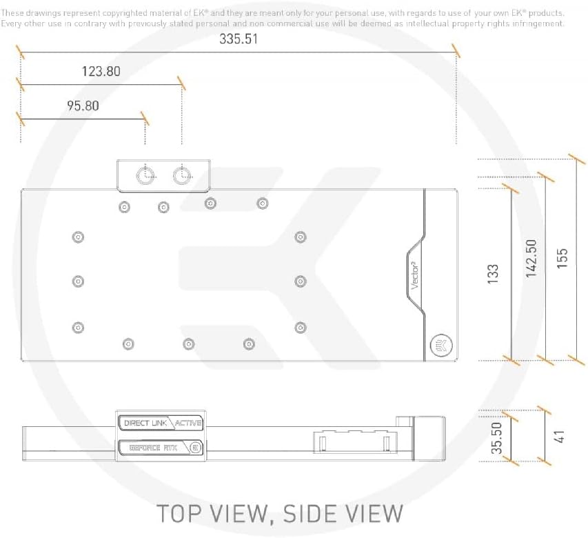 EK-Quantum Vector² Trio RTX 3080/90 ABP D-RGB - Nickel + Plexi