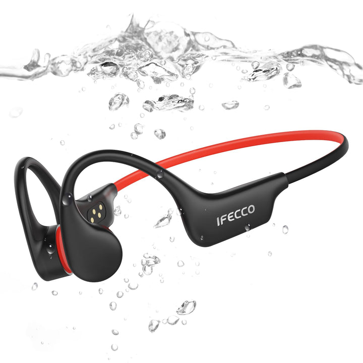 IFECCO Knochenschall Kopfhörer Schwimmen IP68 wasserdichte MP3-Player 8GB | Bluetooth 6.0, Open Ear