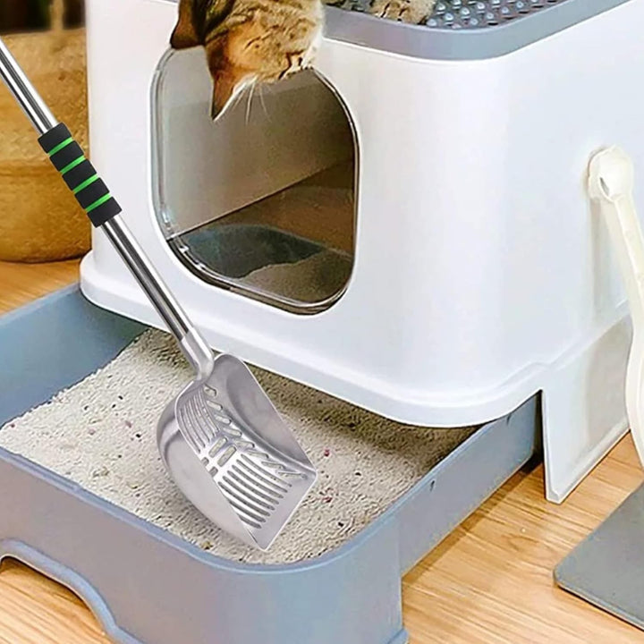 Chicken Poop Scooper 16-32in Dehnbares schnelles Sieben Metall Chicken Coop Scooper mit grossem Scha