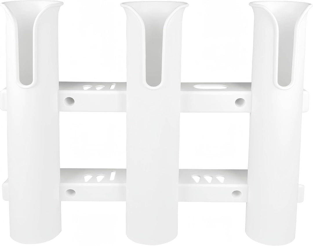Wall Mounted Fishing Rod Holders Tubes Links Fishing Rod Holder Rack Rests 3-polig, Weiss, 3-polig,