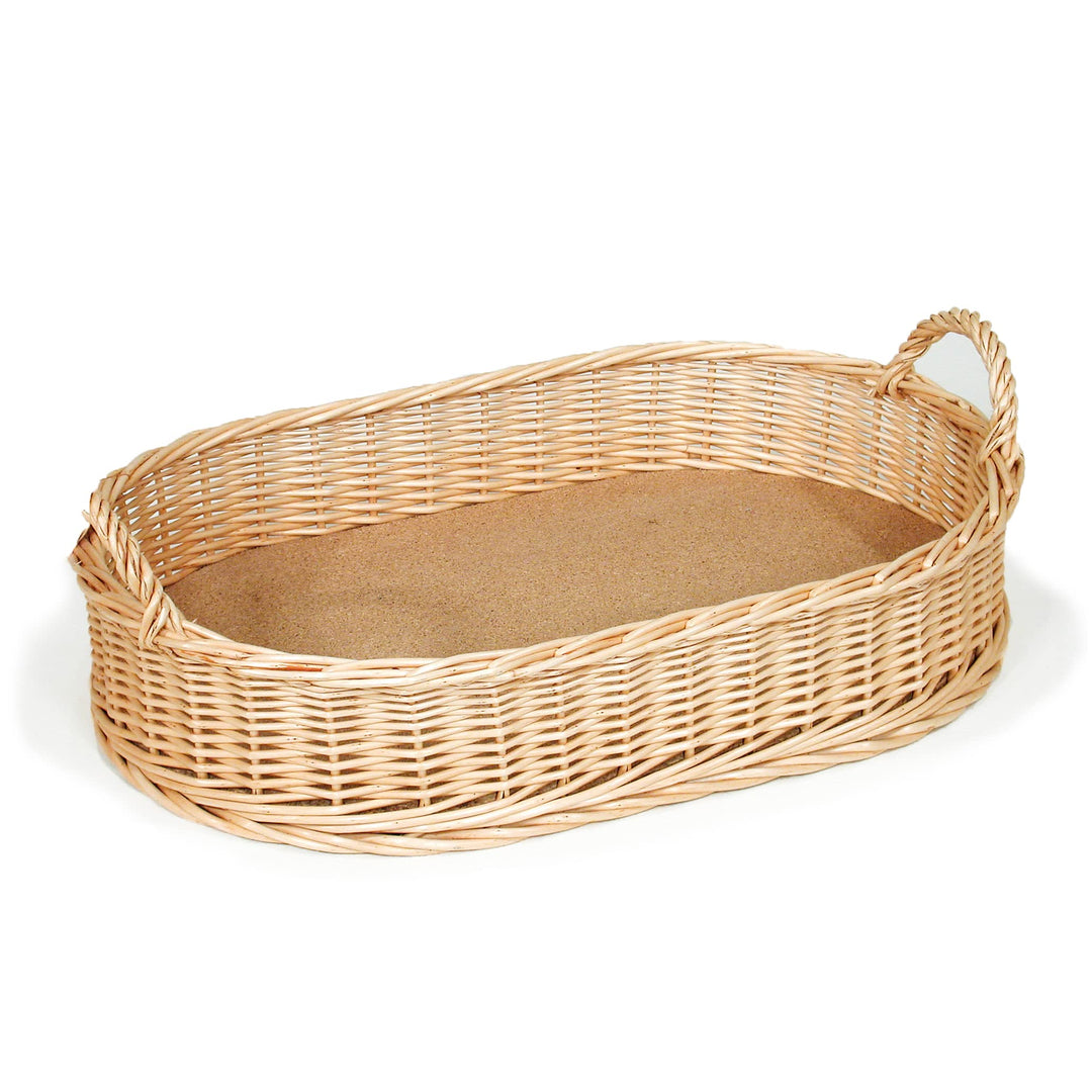 WEIDENPROFI Serviertablett, Tablett aus Weide, ovaler Weidenkorb, Grösse (LxBxH): 47 x 32 x 10 cm (L