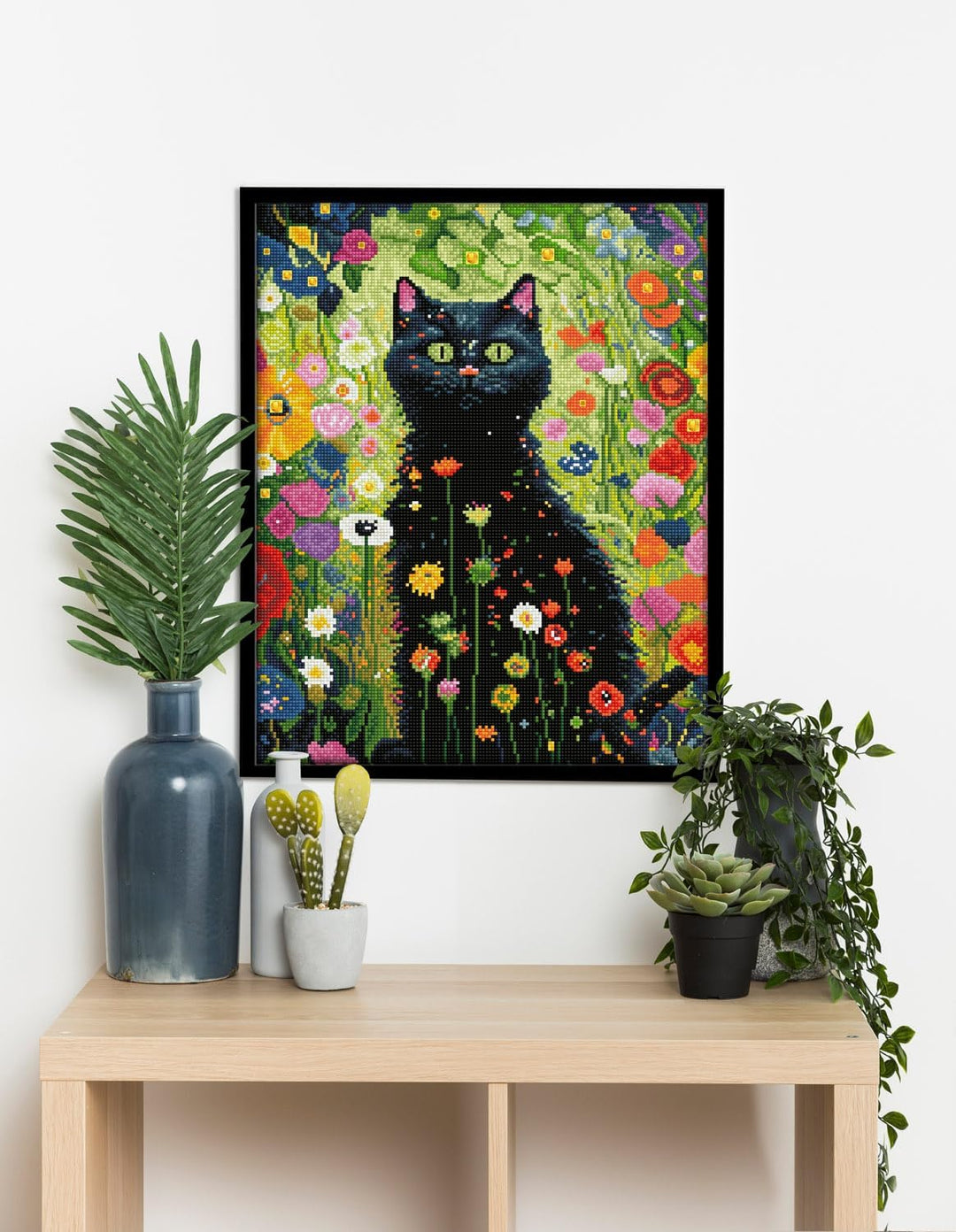DIAMOND DOTZ 2593880 Original 5D Diamond Painting Set, Katze im Garten, DIY Diamant-Malerei-Kit mit
