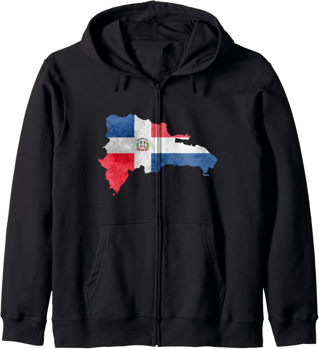 Dominikanische Republik Dominicana Flag Grunge Design Kapuzenjacke