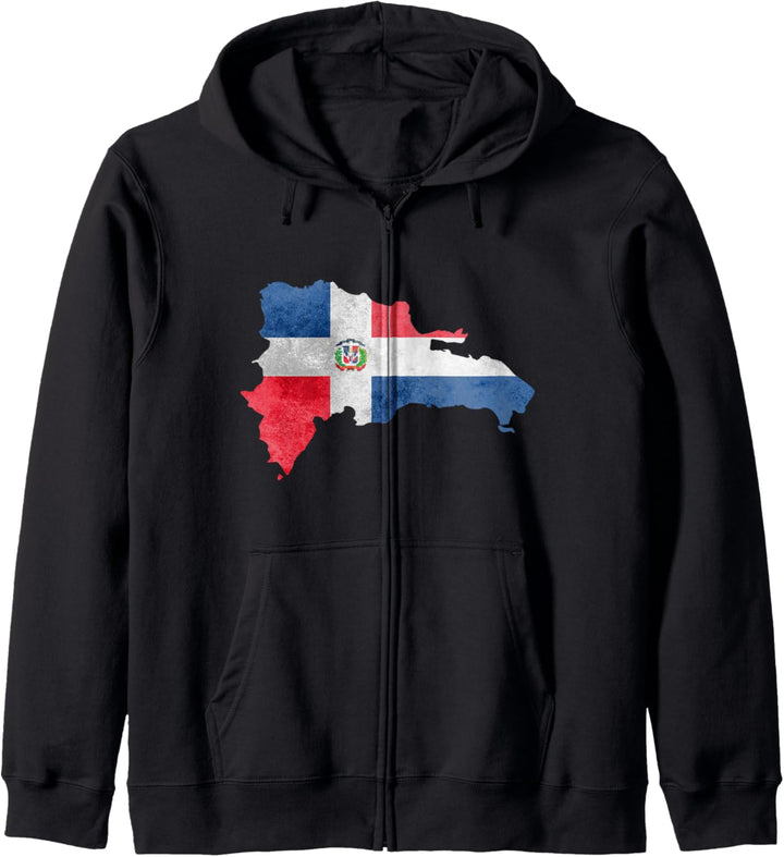 Dominikanische Republik Dominicana Flag Grunge Design Kapuzenjacke