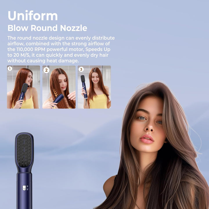 Air styler 6 in 1 Hair styler set mit 1000W Haartrockner, Lockenstab, Warmluftbürste, Föhnbürste, Ru
