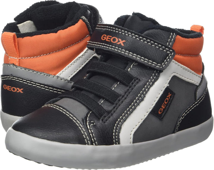 Geox Jungen B Gisli Boy B Sneakers 20 EU Black Orange, 20 EU Black Orange