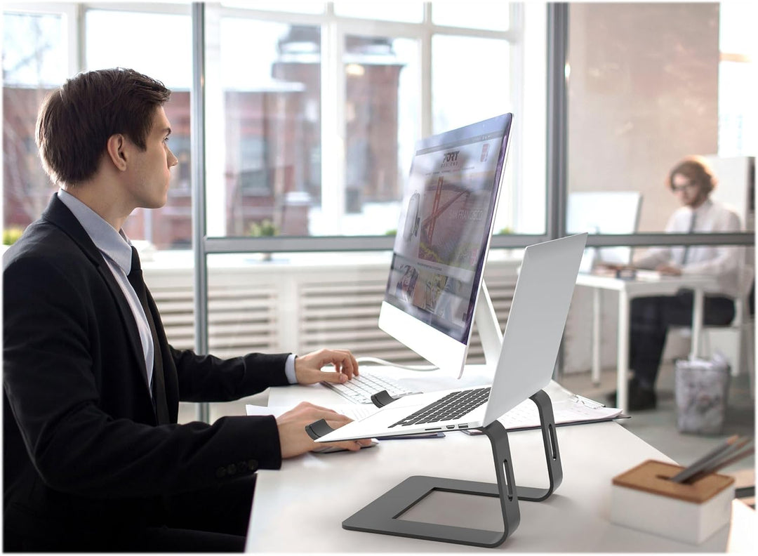 PORT DESIGNS Stand Notebook/MacBook bis 16-Zoll, Aluminium, schwarz, 901103