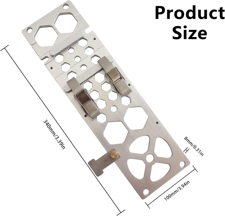 CDIYTOOL 340 mm Spursägen-Vierkant, silberfarben, rechtwinklig, Kreissägeführung, Winkelanschlag, ko