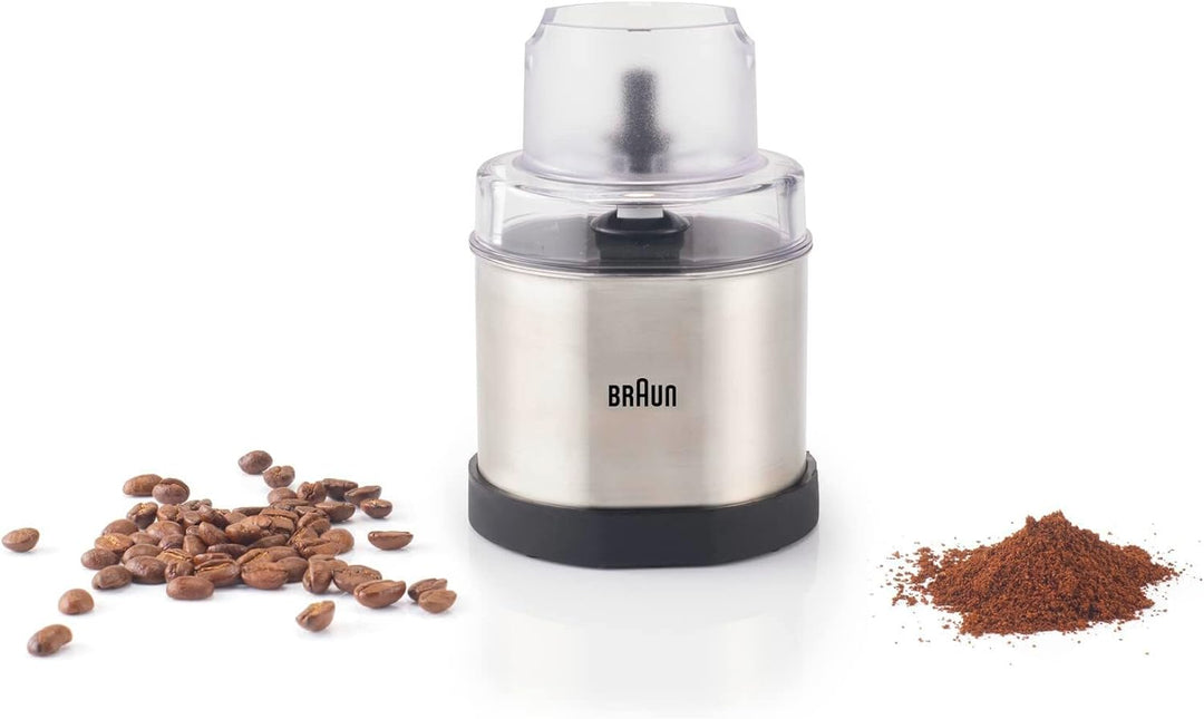 Braun Kaffee- und Gewürzmühlen Aufsatz MQS 270 SI mit EasyClick Plus System - Zubehör für Braun Stab