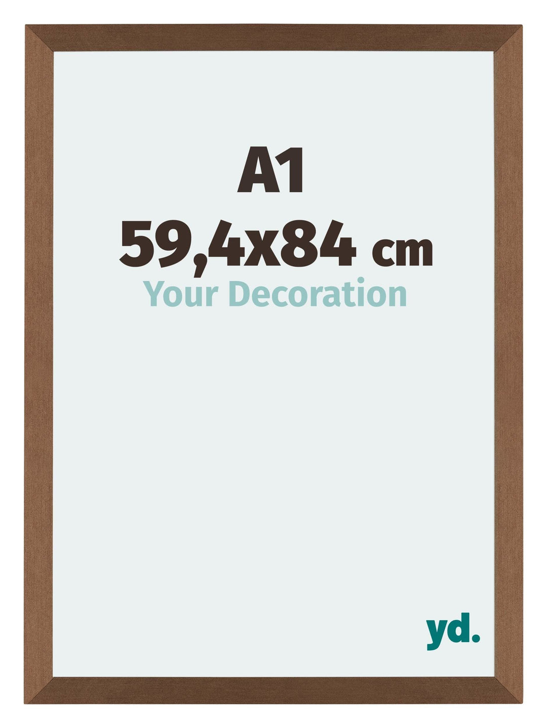 yd. Your Decoration - Bilderrahmen DIN A1 59,4x84 cm - Bilderrahmen aus MDF mit Acrylglas - Antirefl