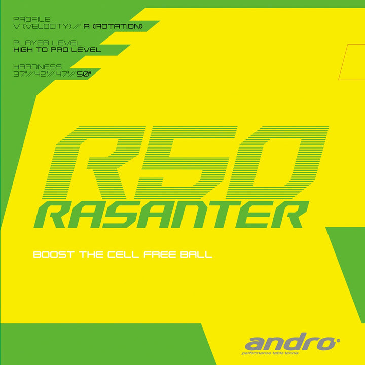 Andro Belag Rasanter R 50 Schwarz 2,0 mm, Schwarz 2,0 mm