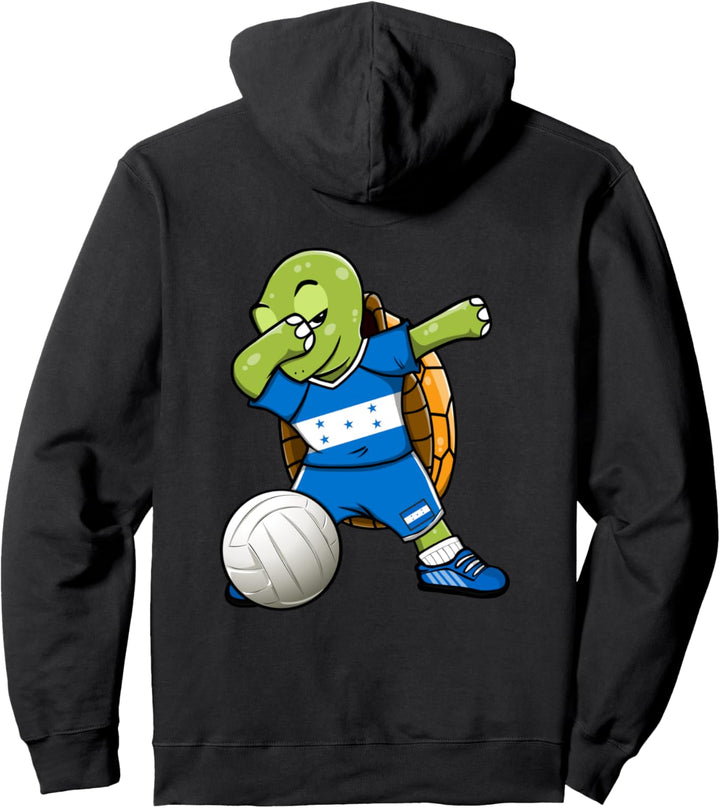 Dabbing Schildkröte Honduras Volleyball Honduranische Flagge Pullover Hoodie