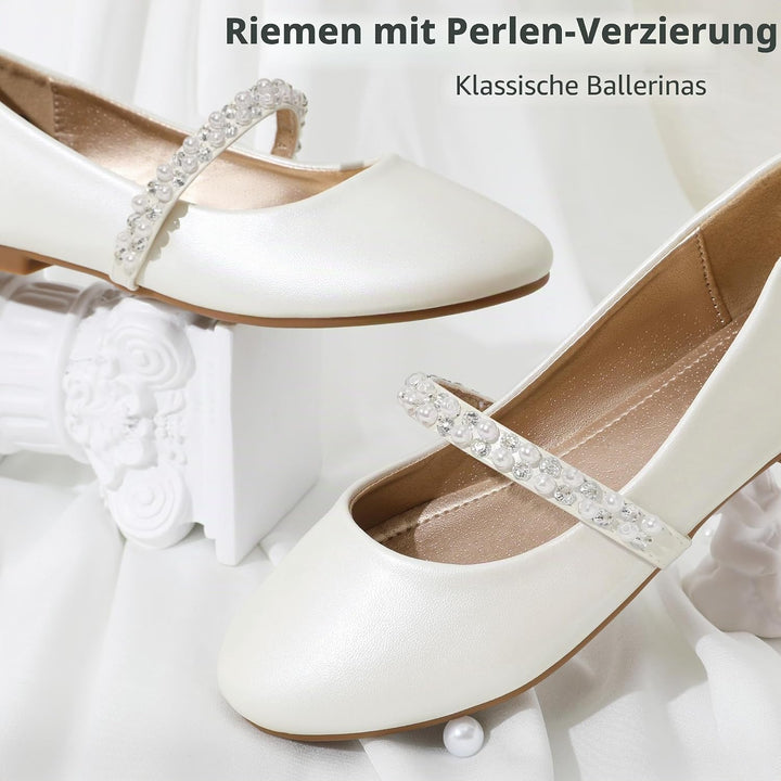 DREAM PAIRS Mädchen Mary Jane Strap Flache Schuhe Ballerinas Prinzessin Schuhe Flache Schulschuhe
