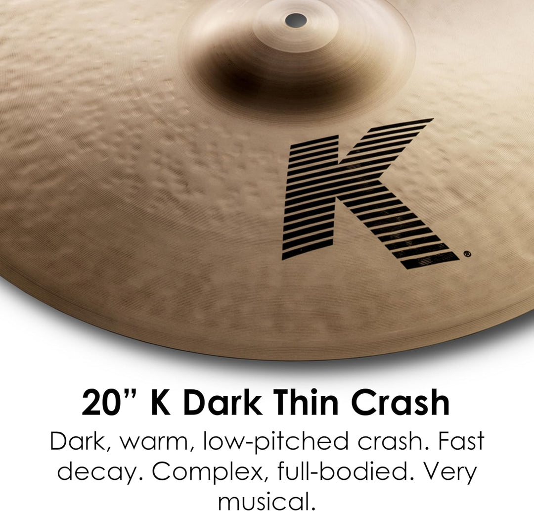 Zildjian K Zildjian Series - 20" Dark Crash Thin Cymbal 20 Zoll Dark Thin, 20 Zoll Dark Thin