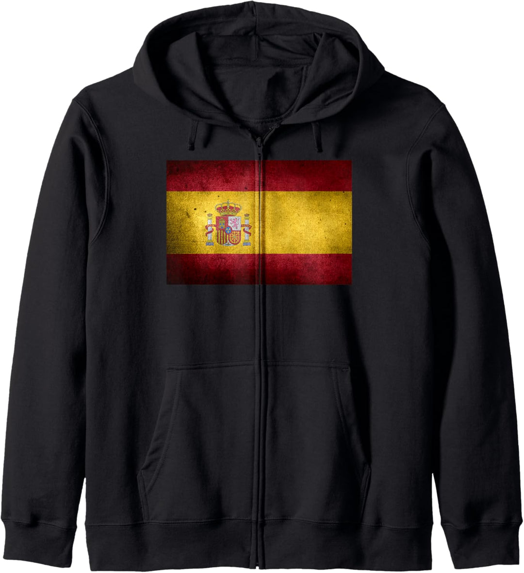 Vintage Spanien Flagge Stilvolles Design Kapuzenjacke
