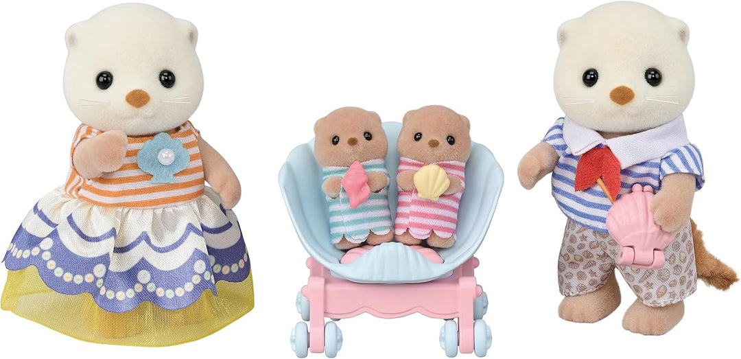 Sylvanian Families 5803 Seeotter Familie, Tierfiguren, Meerestiere, Spielzeug für Kinder ab 3 Jahren
