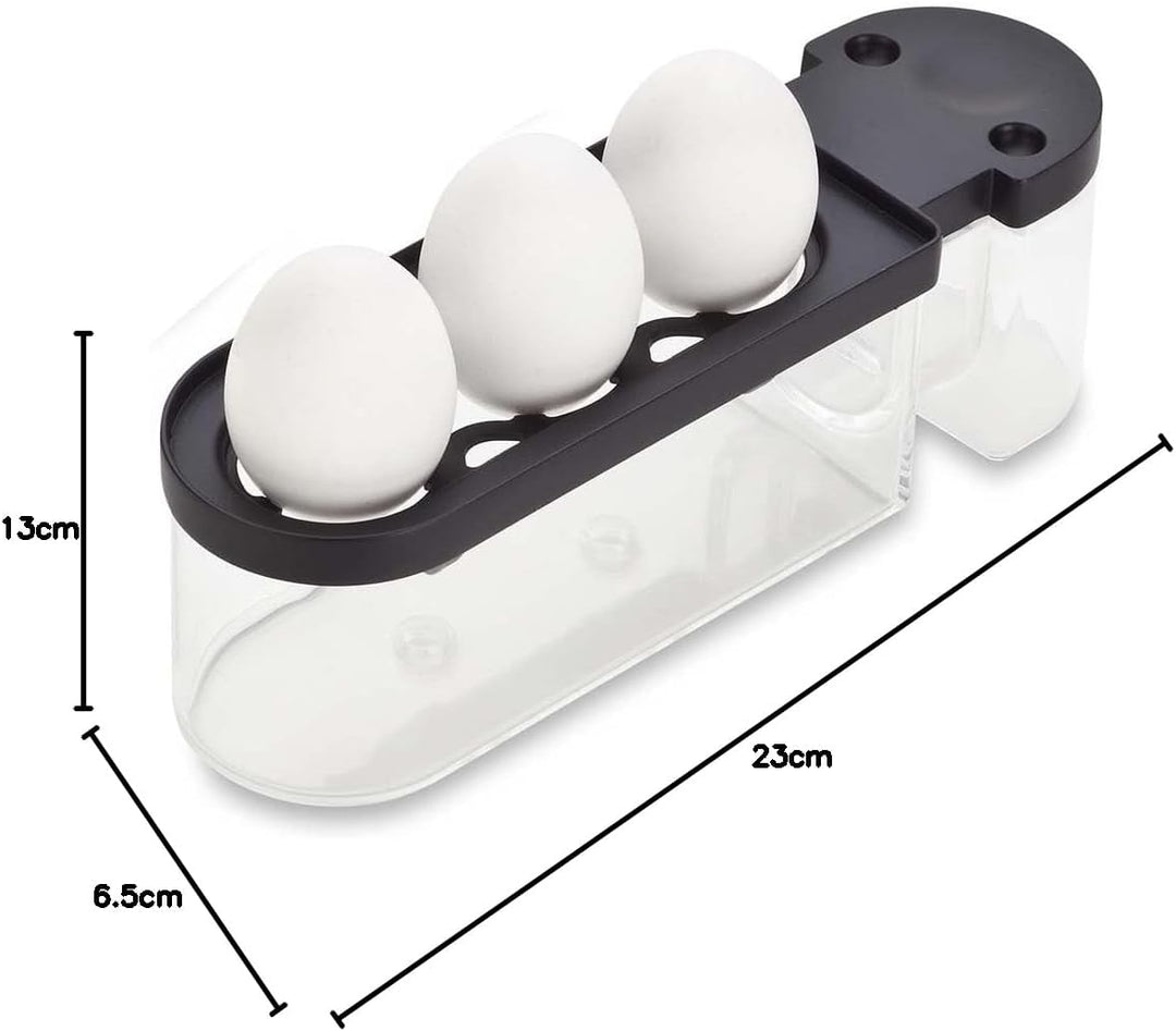 Cloer 6020 Eierkocher, bis zu 3 Eier, herausnehmbarer Eierträger, Servierfunktion, 300 Watt, Kunstst