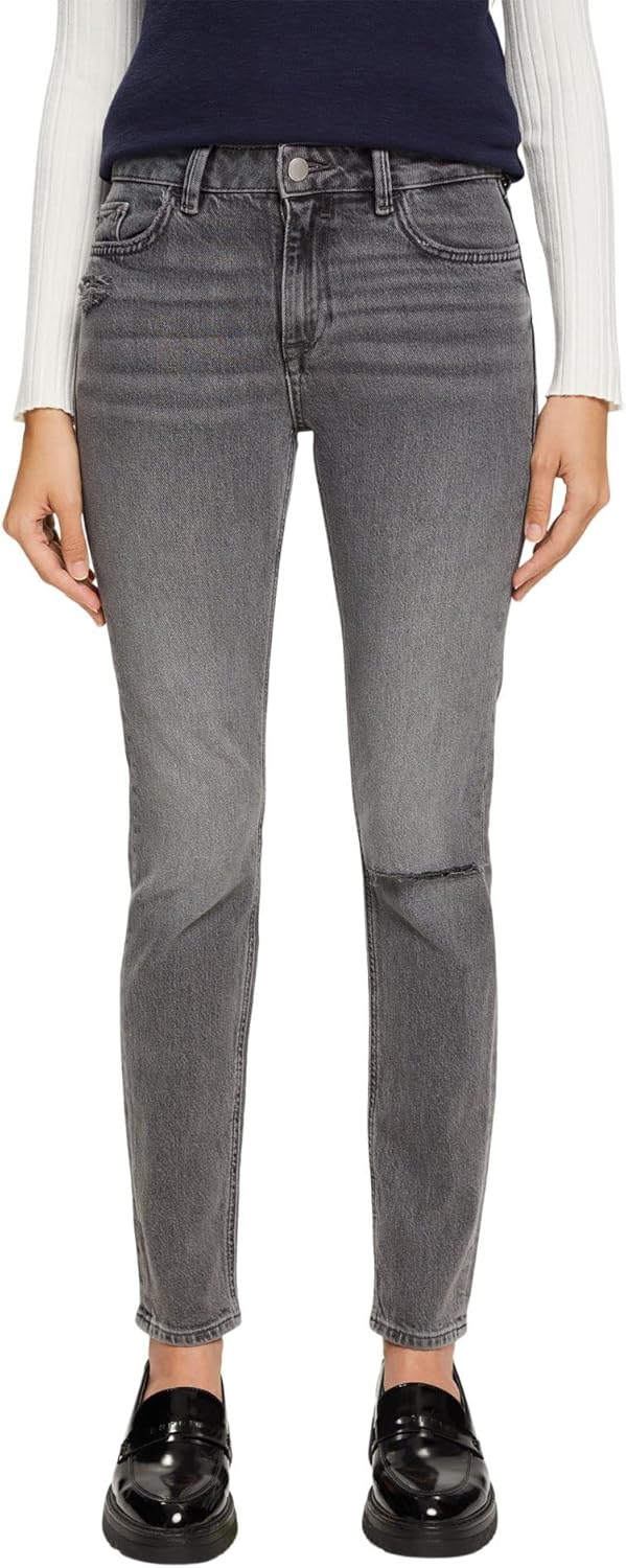 ESPRIT Damen Jeans 24W / 28L 922/Grey Medium Wash, 24W / 28L 922/Grey Medium Wash