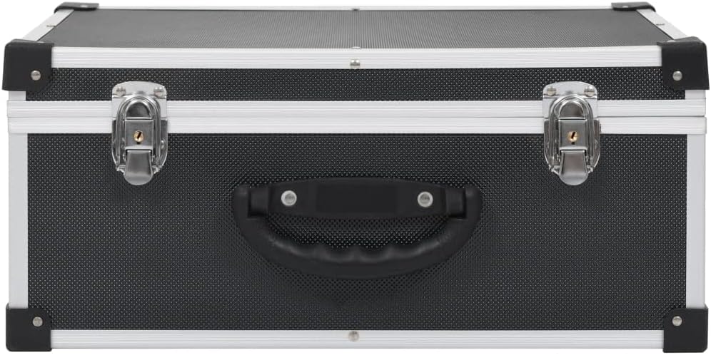 vidaXL CD Koffer für 60 CDs mit 2 Schlüsseln DJ Case Box Alukoffer Aufbewahrungsbox Transportbox Sor