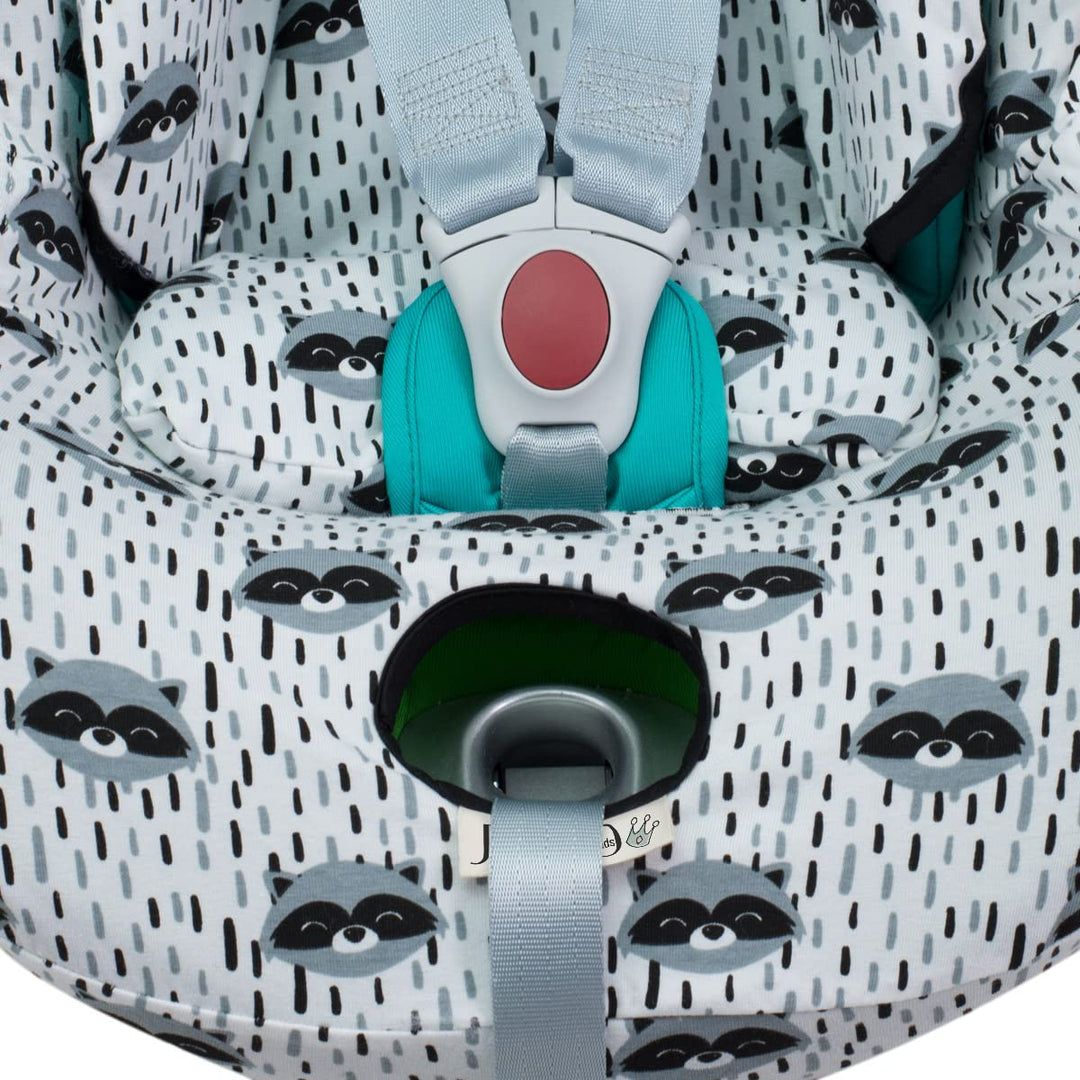 JYOKO Kids Bezug für Autositz kompatibel mit Cybex Aton Cloud- Q-M-2-4-5, aus Baumwolle (Aton Q, Rac