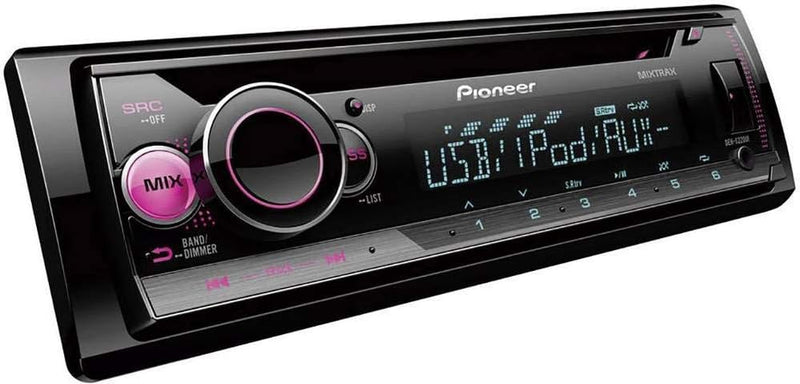 Pioneer DEH-S220UI , 1DIN RDS-Autoradio mit roter Tastenbeleuchtung , Display weiss , Android-Unters