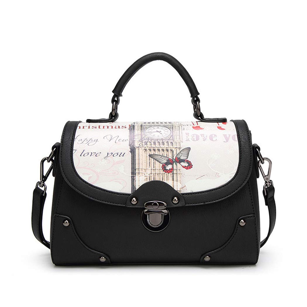 BUKESIYI Damen Tasche Umhängetasche Handtasche Frauen Klein Schultertasche Weekender Lack PU Leder C