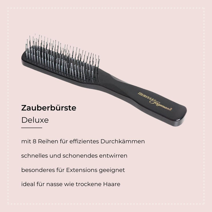 HERCULES SÄGEMANN - 8300 Deluxe Zauberbürste | Haarbürste ohne Ziepen | Haar-Entwirrbürste mit 8 Rei