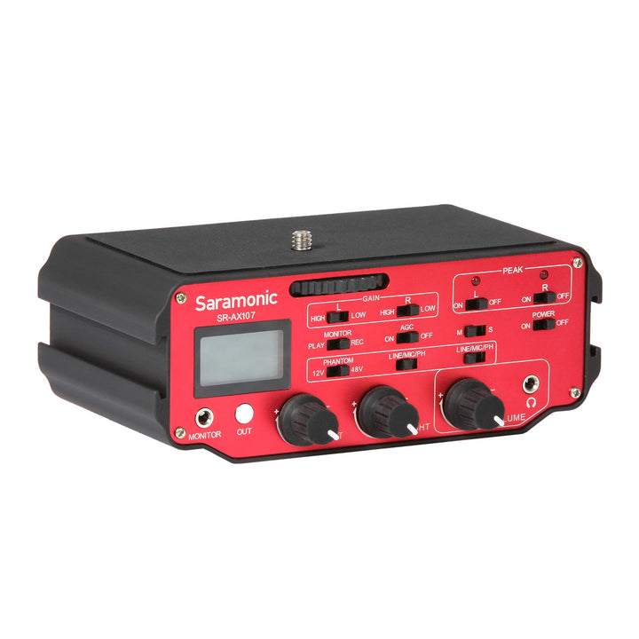Saramonic SR-AX107 Zwei-Kanal-XLR-Audio-Adapter mit Vorverstärker, Phantomspeisung und Trenntransfor