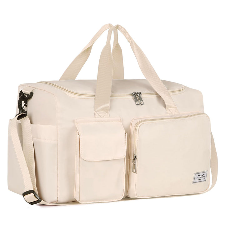 FIORETTO 35L Damen Sporttasche Faltbare Reisetasche mit Schuhfach und Nassfach, Wasserabweisende Wee