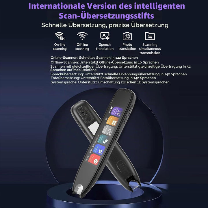 Scan Reader Pen, Scan Reader Pen, Smart Voice Translator Pen Sprachübersetzer Online 142 Sprachen Di
