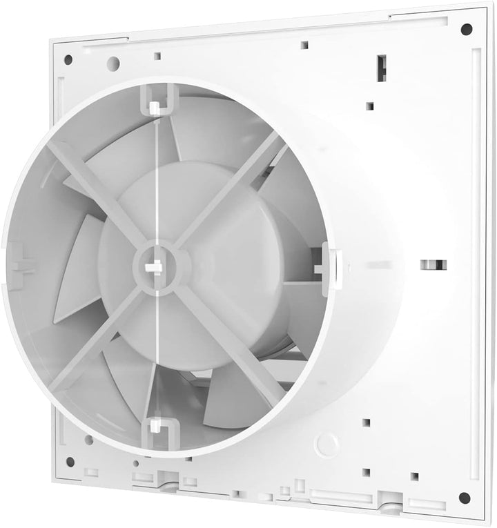 VENTEUROPE Badlüfter 100 mm mit Rückstauklappe-Moskitonetz mit Timer