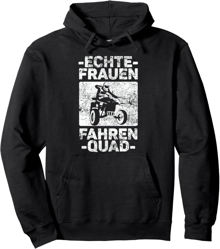 Echte Frauen Fahren Quad Lustiges Vintage Pullover Hoodie