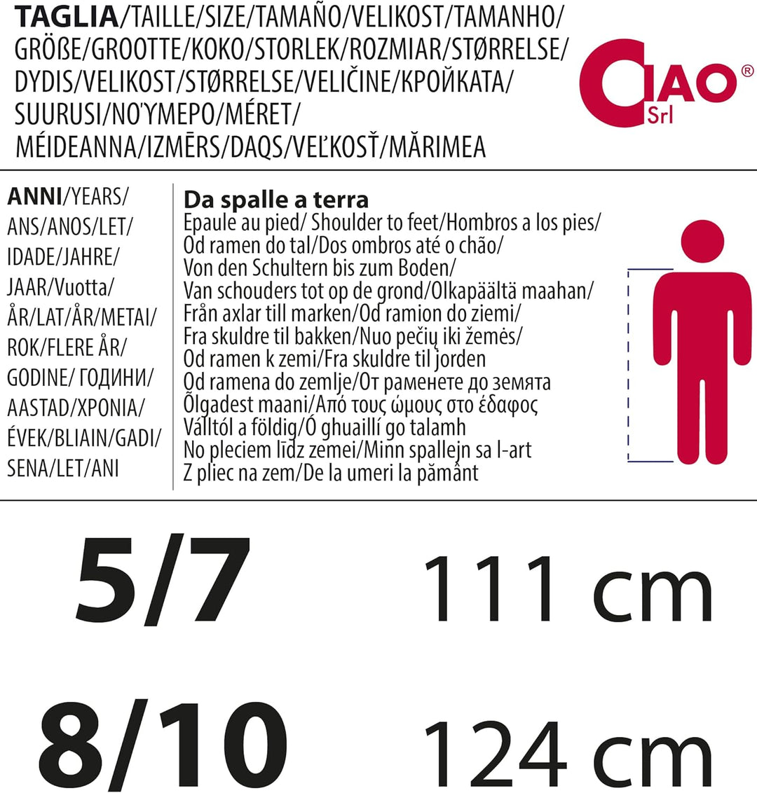 Ciao 61190.5-7 Disguise, Red, Black, White, 5-7 Years 5-7 Jahre Vampire Lord, 5-7 Jahre Vampire Lord