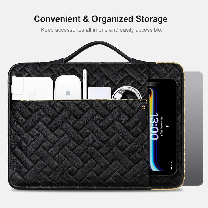 Lacdo 360° Laptop Tasche für 13" Neu MacBook Air M4 A3240 2025/M3 A3113/M2A2681/M1 A2337 2024-2018,