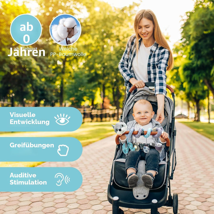 Kinderwagen Spielzeug, Baby Activity Spirale Spielzeug mit Musik, Hängendes Spiral Plüsch Spielzeug
