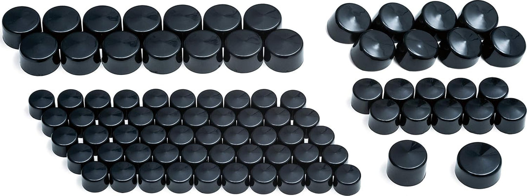 Kuryakyn 2452 Motorradakzent in glänzendem Schwarz Glanz Schwarz Harley Evolution & Twin Cam Komplet