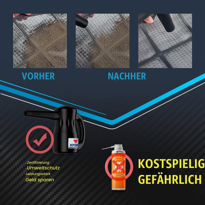 XPOWER Electric Air Duster for Dusting Drying Inflating Blowing Car Detailing Computer Leaf Blowing
