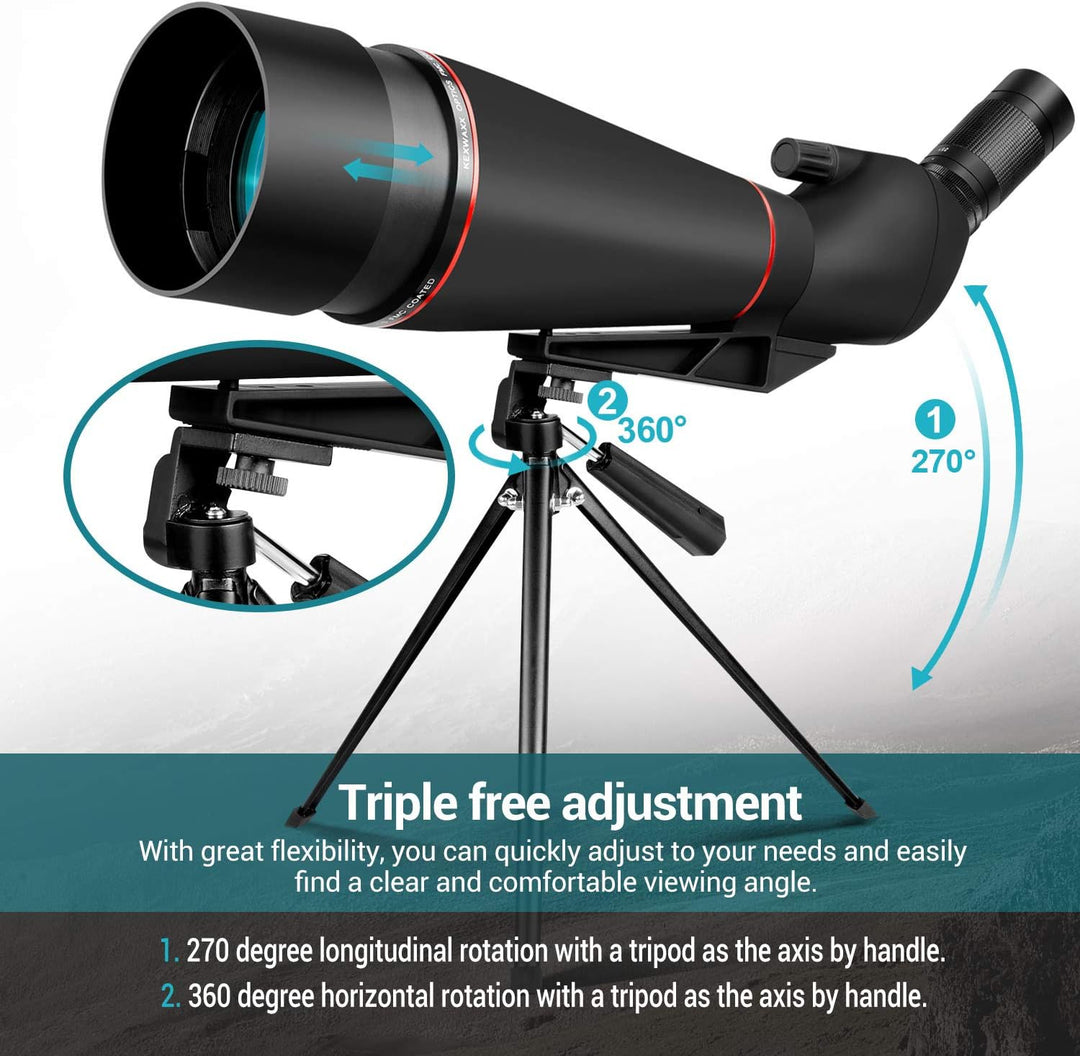 Spektive 25-75X 100MM für Sportschützen Jagd Vogelbeobachtung IPX7 Wasserdicht FMC BAK4 Prisma mit S