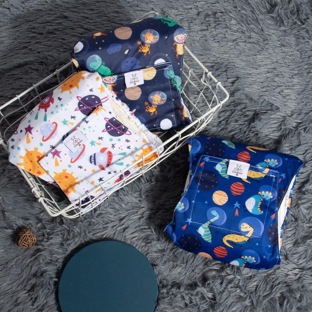 CuteBone Männlich Waschbare Hundewindeln Bauchbänder,3 Stück Wiederverwendbare Hund Bauchband für Rü