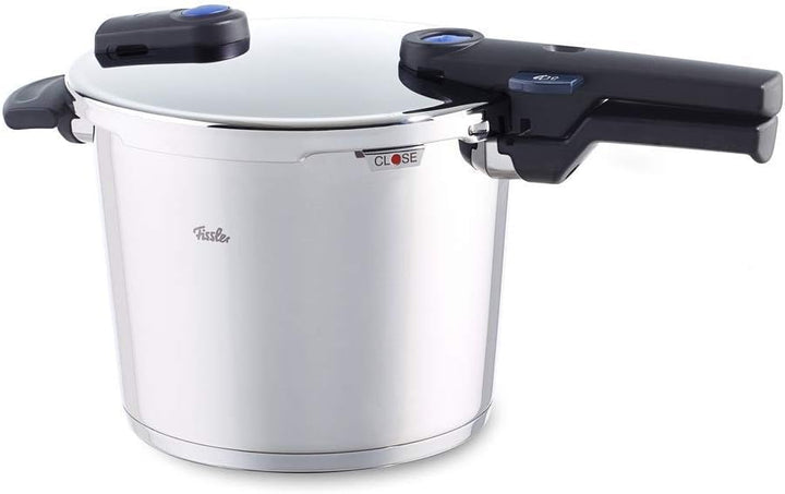 Fissler Vitaquick / Induktions-Schnellkochtopf Edelstahl-Dampfkochtopf, 2 Garstufen, stapelbar, Silb