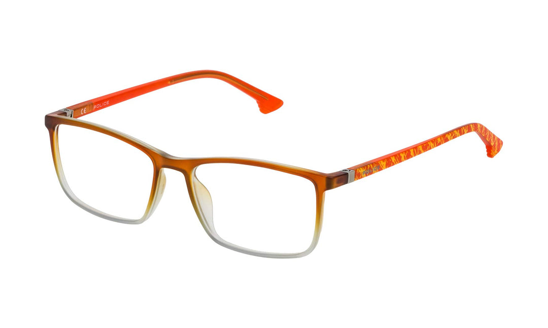 Police Unisex Kid's VK0525104GF Sunglasses, Orange/Grey, 51/16/130