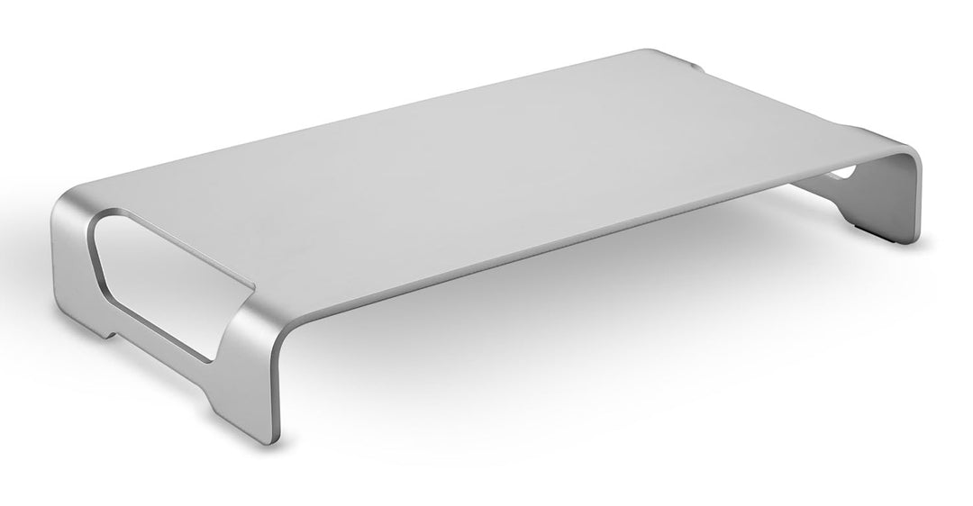 Ergolutions® Aluminium Monitorerhöhung - Ergonomisch, Schreibtisch-Organizer, Gebürstetes Alu, Besse