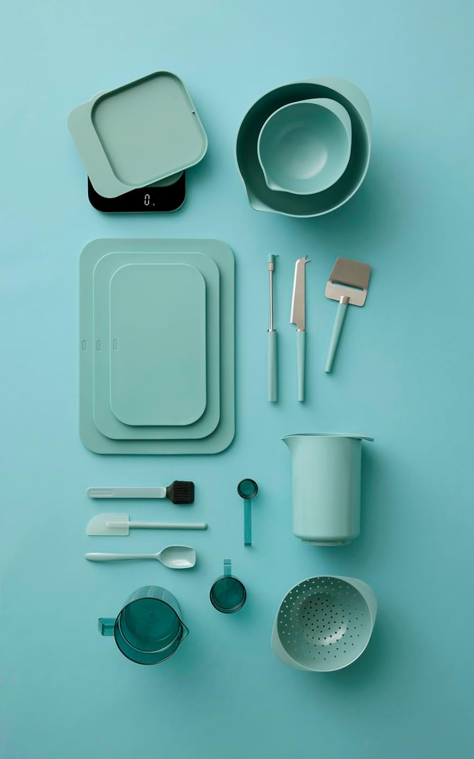 Rosti Emma Käse-Set 3 Teile Nordic Green 27,5 x 18 x 3,5 cm Nordic Green, 27,5 x 18 x 3,5 cm Nordic