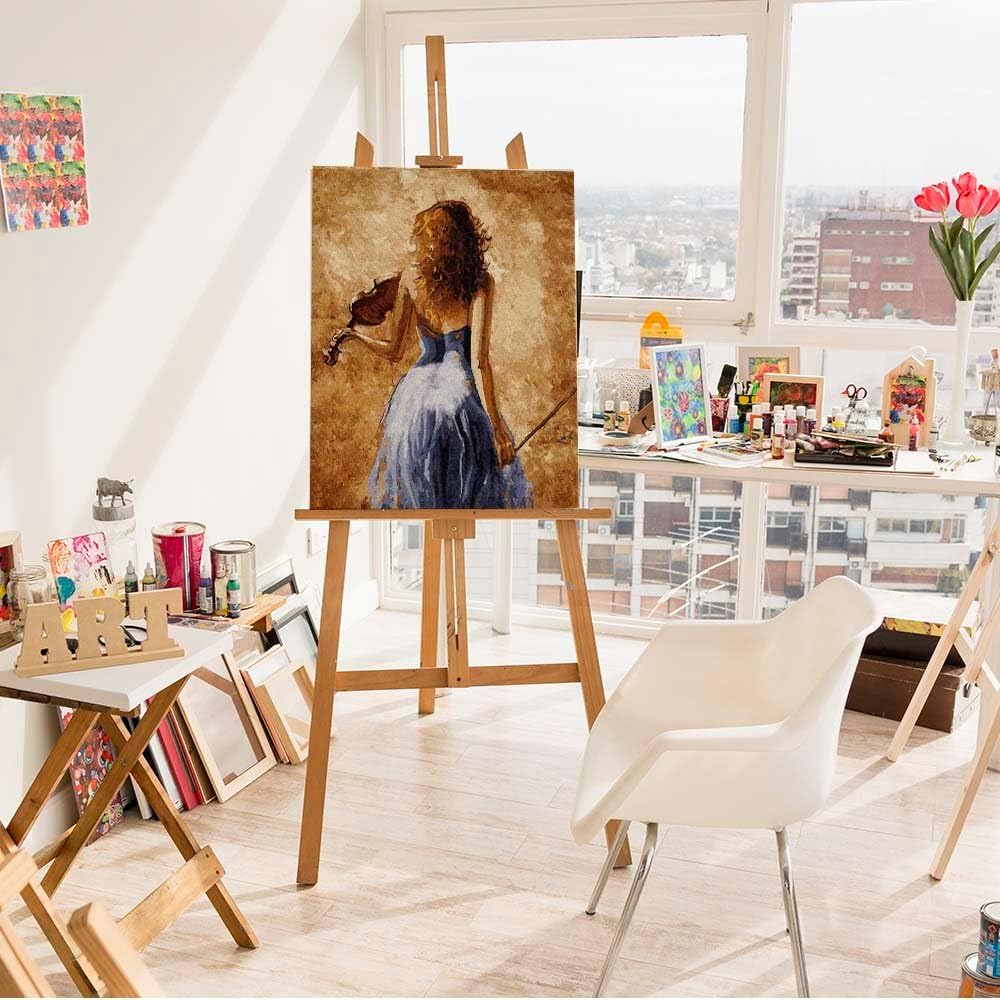 Artnapi Malen nach Zahlen Erwachsene mit Rahmen | DIY Handgemalt | Violinist | Kit für Anfänger und