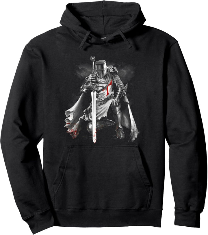Knight Templar Knee - Jesus - Cross - Knight Warrior Men Tee Pullover Hoodie