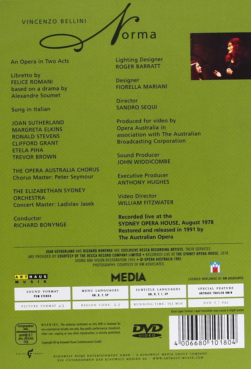 Bellini, Vincenzo - Norma, DVD
