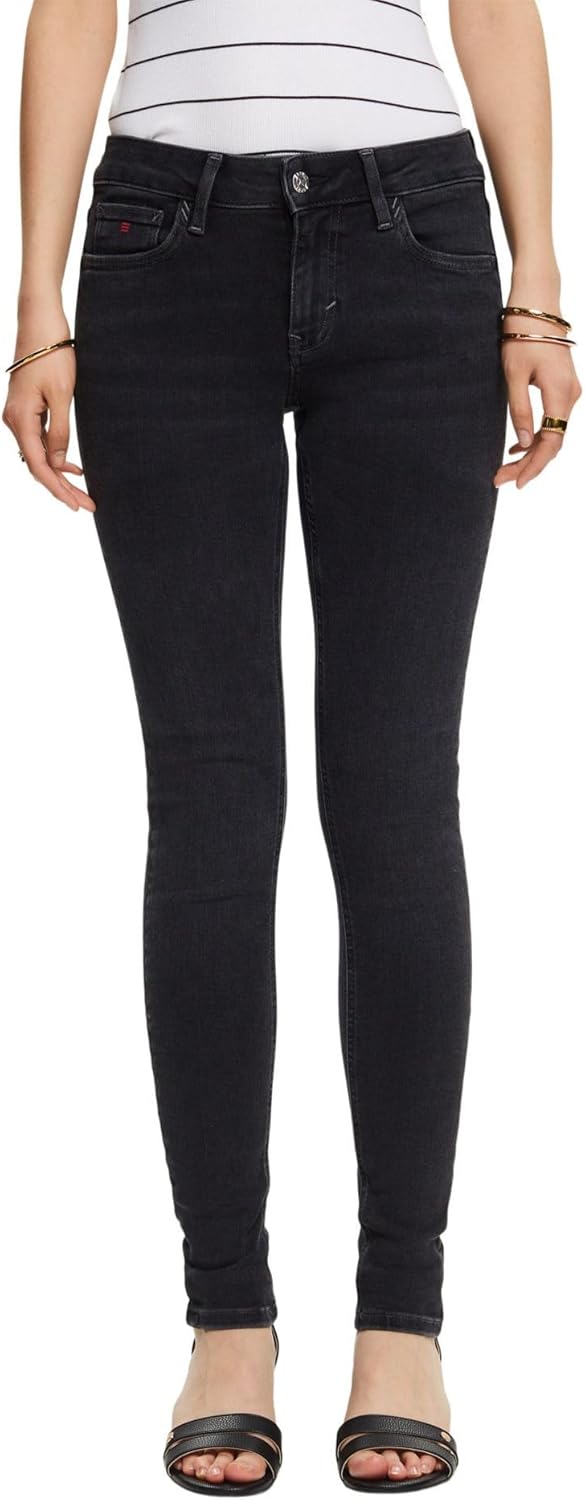 ESPRIT Damen Jeans 30W / 32L 910/Black Rinse, 30W / 32L 910/Black Rinse